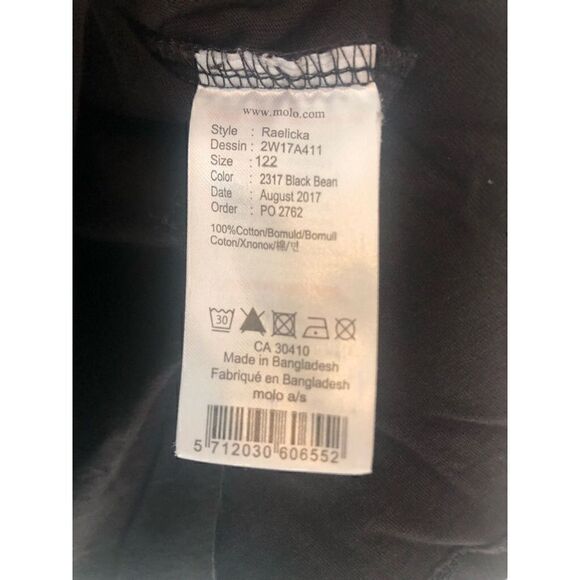 5/$25 SALE Molo Raelicka Black Bean Long Sleeves Cotton Tee Size 122 7 Years - Picture 7 of 15